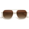 image:imageSOJOS Retro Trendy Aviator Polarized Sunglasses Men Women Vintage 70s Square Stylish Frame Sun Glasses SJ2283WhiteBrown Grading
