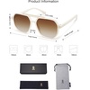 image:imageSOJOS Retro Trendy Aviator Polarized Sunglasses Men Women Vintage 70s Square Stylish Frame Sun Glasses SJ2283WhiteBrown Grading