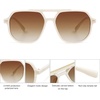 image:imageSOJOS Retro Trendy Aviator Polarized Sunglasses Men Women Vintage 70s Square Stylish Frame Sun Glasses SJ2283WhiteBrown Grading