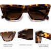 image:imageSOJOS Retro Trendy Cat Eye Polarized Sunglasses for Women Cute Stylish UV400 Sunnies SJ2199Brown TortoiseBrown