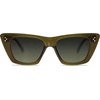 image:imageSOJOS Retro Trendy Cat Eye Polarized Sunglasses for Women Cute Stylish UV400 Sunnies SJ2199Dark Olive GreenGrey