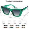 image:imageSOJOS Retro Trendy Cat Eye Polarized Sunglasses for Women Cute Stylish UV400 Sunnies SJ2199GreenGrey