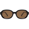 image:imageSOJOS Retro Trendy Oval Round Polarized Sunglasses Womens Mens 80s 90s Vintage Sunnies SJ2603BlackBrown