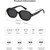 image:imageSOJOS Retro Trendy Oval Round Polarized Sunglasses Womens Mens 80s 90s Vintage Sunnies SJ2603BlackGrey