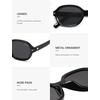 image:imageSOJOS Retro Trendy Oval Round Polarized Sunglasses Womens Mens 80s 90s Vintage Sunnies SJ2603BlackGrey