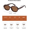 image:imageSOJOS Retro Trendy Oval Round Polarized Sunglasses Womens Mens 80s 90s Vintage Sunnies SJ2603Brown TortoiseBrown