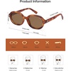 image:imageSOJOS Retro Trendy Oval Round Polarized Sunglasses Womens Mens 80s 90s Vintage Sunnies SJ2603Caramel TortoiseBrown