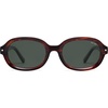 image:imageSOJOS Retro Trendy Oval Round Polarized Sunglasses Womens Mens 80s 90s Vintage Sunnies SJ2603Dark Red PatternGreyish Green