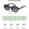 image:imageSOJOS Retro Trendy Oval Round Polarized Sunglasses Womens Mens 80s 90s Vintage Sunnies SJ2603GreenGrey