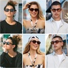 image:imageSOJOS Retro Trendy Oval Round Polarized Sunglasses Womens Mens 80s 90s Vintage Sunnies SJ2603GreenGrey