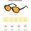 image:imageSOJOS Retro Trendy Oval Round Polarized Sunglasses Womens Mens 80s 90s Vintage Sunnies SJ2603Shiny BlackYellow Tint