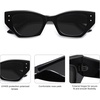 image:imageSOJOS Retro Trendy Polarized Sunglasses For Women Narrow Cat Eye Womens Shades SJ2346BlackGrey