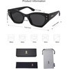 image:imageSOJOS Retro Trendy Polarized Sunglasses For Women Narrow Cat Eye Womens Shades SJ2346BlackGrey