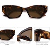 image:imageSOJOS Retro Trendy Polarized Sunglasses For Women Narrow Cat Eye Womens Shades SJ2346TortoiseCoffee