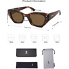 image:imageSOJOS Retro Trendy Polarized Sunglasses For Women Narrow Cat Eye Womens Shades SJ2346TortoiseCoffee