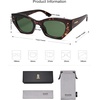 image:imageSOJOS Retro Trendy Polarized Sunglasses For Women Narrow Cat Eye Womens Shades SJ2346TortoiseGreen