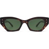 image:imageSOJOS Retro Trendy Polarized Sunglasses For Women Narrow Cat Eye Womens Shades SJ2346TortoiseGreen
