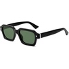 image:imageSOJOS Retro Trendy Polarized Sunglasses for Men Women Vintage Square Mens Shades SJ2397Black Frame Green Lens
