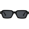 image:imageSOJOS Retro Trendy Polarized Sunglasses for Men Women Vintage Square Mens Shades SJ2397Black Frame Grey Lens