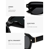 image:imageSOJOS Retro Trendy Polarized Sunglasses for Men Women Vintage Square Mens Shades SJ2397Black Frame Grey Lens