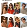 image:imageSOJOS Retro Trendy Polarized Sunglasses for Men Women Vintage Square Mens Shades SJ2397Brown Frame Brown Lens