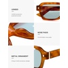 image:imageSOJOS Retro Trendy Polarized Sunglasses for Men Women Vintage Square Mens Shades SJ2397Brown Tortoise Frame Blue Lens