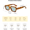 image:imageSOJOS Retro Trendy Polarized Sunglasses for Men Women Vintage Square Mens Shades SJ2397Brown Tortoise Frame Blue Lens