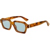 image:imageSOJOS Retro Trendy Polarized Sunglasses for Men Women Vintage Square Mens Shades SJ2397Brown Tortoise Frame Blue Lens