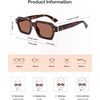 image:imageSOJOS Retro Trendy Polarized Sunglasses for Men Women Vintage Square Mens Shades SJ2397Brown Tortoise Frame Brown Lens