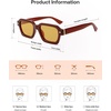 image:imageSOJOS Retro Trendy Polarized Sunglasses for Men Women Vintage Square Mens Shades SJ2397Milky Brown Frame Yellow Lens