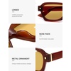 image:imageSOJOS Retro Trendy Polarized Sunglasses for Men Women Vintage Square Mens Shades SJ2397Milky Brown Frame Yellow Lens