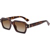 image:imageSOJOS Retro Trendy Polarized Sunglasses for Men Women Vintage Square Mens Shades SJ2397Tortoise Frame Brown Grading Lens
