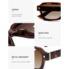 image:imageSOJOS Retro Trendy Polarized Sunglasses for Men Women Vintage Square Mens Shades SJ2397Tortoise Frame Brown Grading Lens