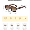 image:imageSOJOS Retro Trendy Polarized Sunglasses for Men Women Vintage Square Mens Shades SJ2397Tortoise Frame Brown Grading Lens