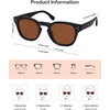 image:imageSOJOS Retro Vintage Polarized Sunglasses Womens Mens 70s 80s Square Panto Style UV400 Shades SJ2662BlackBrown