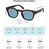 image:imageSOJOS Retro Vintage Polarized Sunglasses Womens Mens 70s 80s Square Panto Style UV400 Shades SJ2662Dark TortoiseBlue