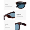 image:imageSOJOS Retro Vintage Polarized Sunglasses Womens Mens 70s 80s Square Panto Style UV400 Shades SJ2662Dark TortoiseBlue