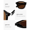 image:imageSOJOS Retro Vintage Polarized Sunglasses for Women Men Classic Square Panto Shades SJ2626BlackBrown
