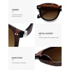 image:imageSOJOS Retro Vintage Polarized Sunglasses for Women Men Classic Square Panto Shades SJ2626Brown TortoiseBrown