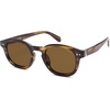 image:imageSOJOS Retro Vintage Polarized Sunglasses for Women Men Classic Square Panto Shades SJ2626Dark GreenCold Brown
