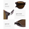 image:imageSOJOS Retro Vintage Polarized Sunglasses for Women Men Classic Square Panto Shades SJ2626Dark GreenCold Brown
