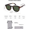 image:imageSOJOS Retro Vintage Polarized Sunglasses for Women Men Classic Square Panto Shades SJ2626TortoiseDark Green