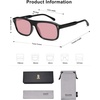 image:imageSOJOS Retro Vintage Polarized Sunglasses for Women Men Trendy Rectangle Womens Mens Shades SJ2290SBlackRed