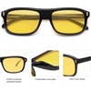 image:imageSOJOS Retro Vintage Polarized Sunglasses for Women Men Trendy Rectangle Womens Mens Shades SJ2290SBlackYellow