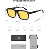 image:imageSOJOS Retro Vintage Polarized Sunglasses for Women Men Trendy Rectangle Womens Mens Shades SJ2290SBlackYellow
