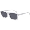 image:imageSOJOS Retro Vintage Polarized Sunglasses for Women Men Trendy Rectangle Womens Mens Shades SJ2290SWhiteGrey