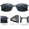 image:imageSOJOS Retro Vintage Rectangle Polarized Sunglasses Mens Womens Classic UV400 Metal Sunnies SJ1215BlackGrey