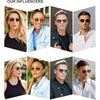 image:imageSOJOS Retro Vintage Rectangle Polarized Sunglasses Mens Womens Classic UV400 Metal Sunnies SJ1215BlackGrey