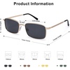 image:imageSOJOS Retro Vintage Rectangle Polarized Sunglasses Mens Womens Classic UV400 Metal Sunnies SJ1215GoldBlack
