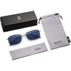 image:imageSOJOS Retro Vintage Rectangle Polarized Sunglasses Mens Womens Classic UV400 Metal Sunnies SJ1215SilverDark Blue